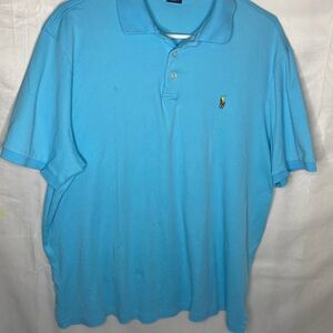Polo Ralph Lauren Men’s Light Blue Short Sleeve Polo Shirt Classic Fit XL